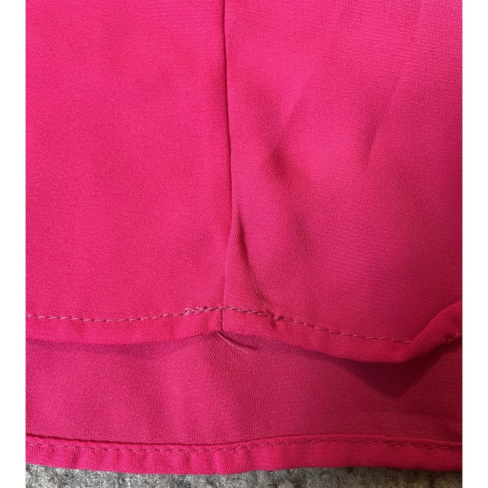 Vtg 80s Vision USA Pullover Blouse 2XL Vibrant Pink Sleeveless Career Party City - Picture 8 of 10